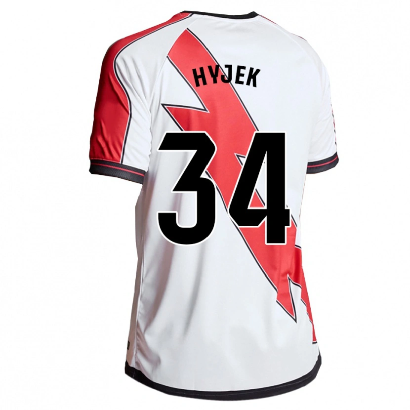 Danxen Mulher Camisola David Hyjek #34 Branco Vermelho Principal 2025/26 Camisa