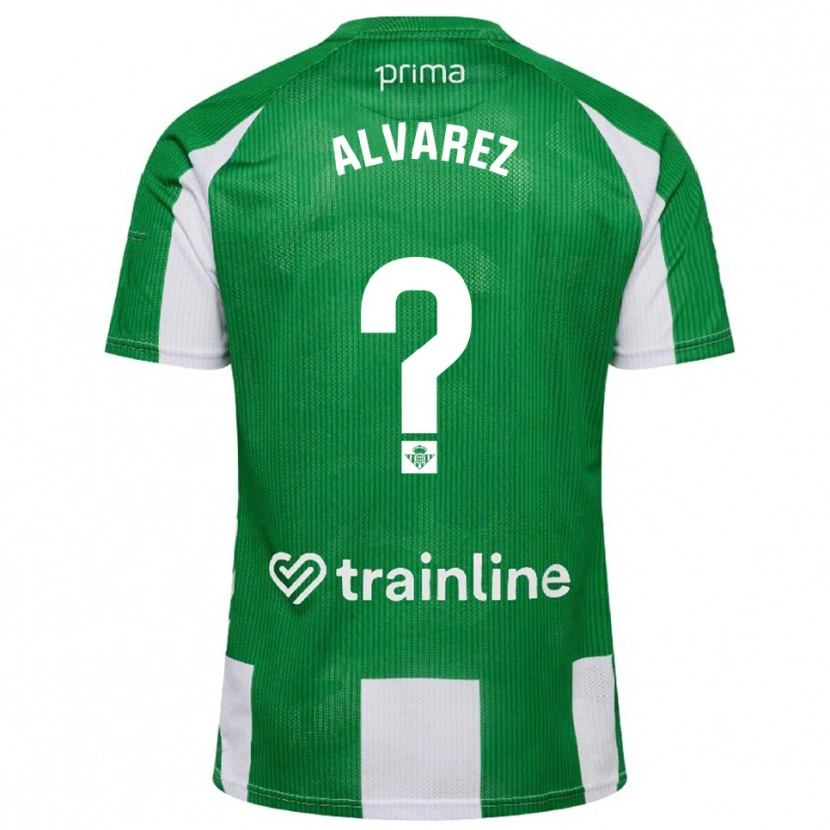 Danxen Mulher Camisola Marco Álvarez #0 Verde Branco Principal 2025/26 Camisa