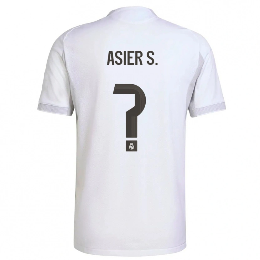 Danxen Mulher Camisola Asier Sánchez #0 Branco Amarelo Principal 2025/26 Camisa