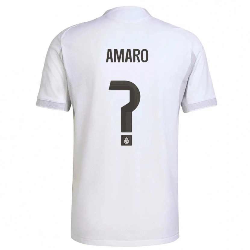 Danxen Mulher Camisola Jaime Amaro #0 Branco Amarelo Principal 2025/26 Camisa