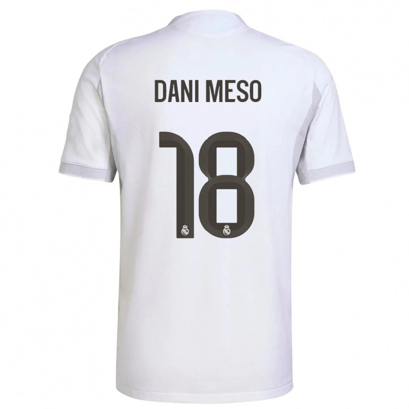 Danxen Mulher Camisola Dani Meso #18 Branco Amarelo Principal 2025/26 Camisa