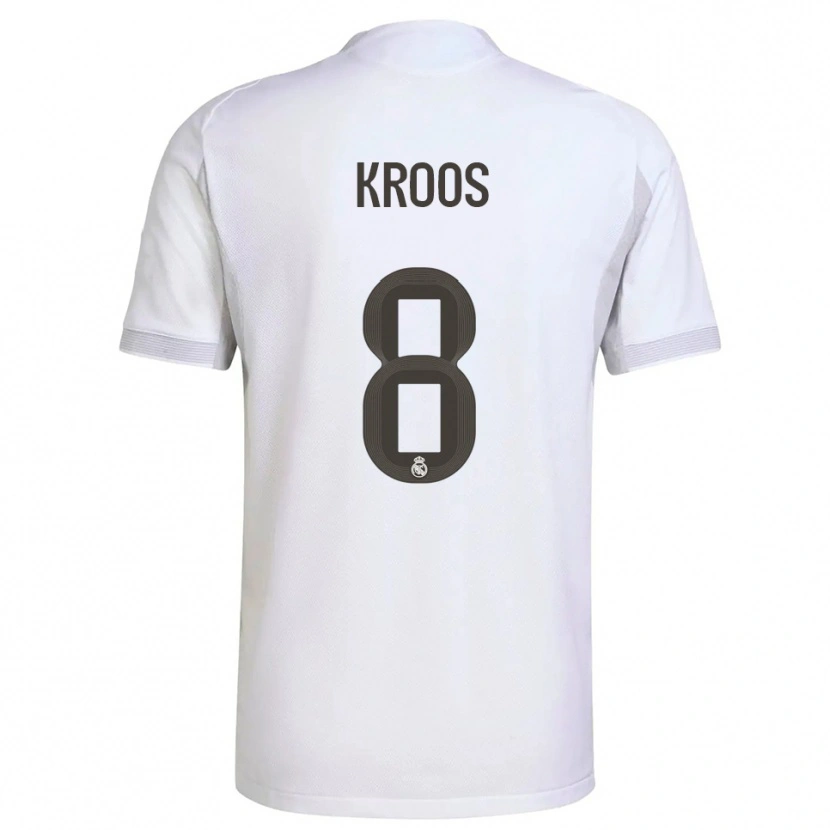 Danxen Mulher Camisola Toni Kroos #8 Branco Amarelo Principal 2025/26 Camisa
