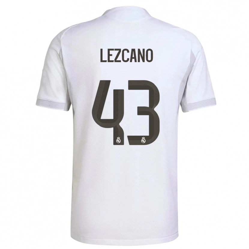 Danxen Mulher Camisola Álvaro Lezcano #43 Branco Amarelo Principal 2025/26 Camisa