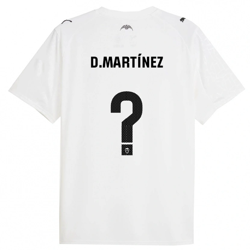 Danxen Mulher Camisola David Martínez #0 Branco Preto Principal 2025/26 Camisa