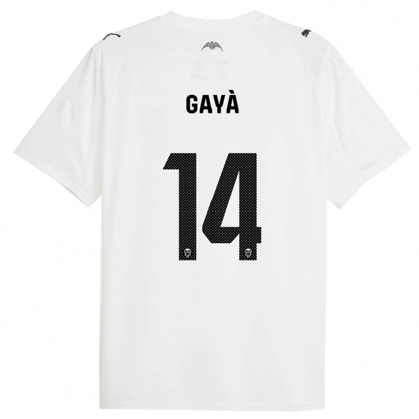 Danxen Mulher Camisola José Gayà #14 Branco Preto Principal 2025/26 Camisa