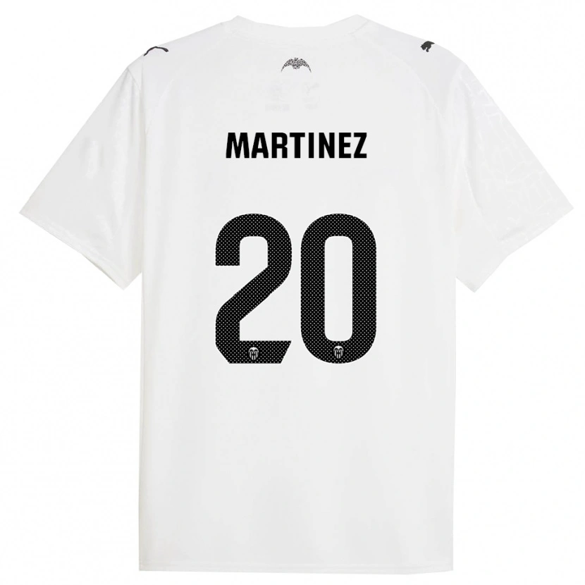 Danxen Mulher Camisola Asun Martínez #20 Branco Preto Principal 2025/26 Camisa