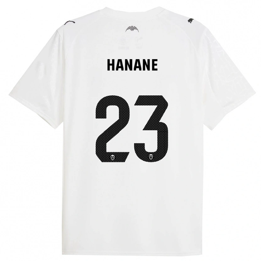 Danxen Mulher Camisola Hanane Ait El Haj #23 Branco Preto Principal 2025/26 Camisa