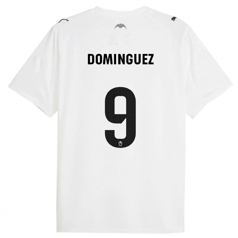 Danxen Mulher Camisola Mario Dominguez #9 Branco Preto Principal 2025/26 Camisa