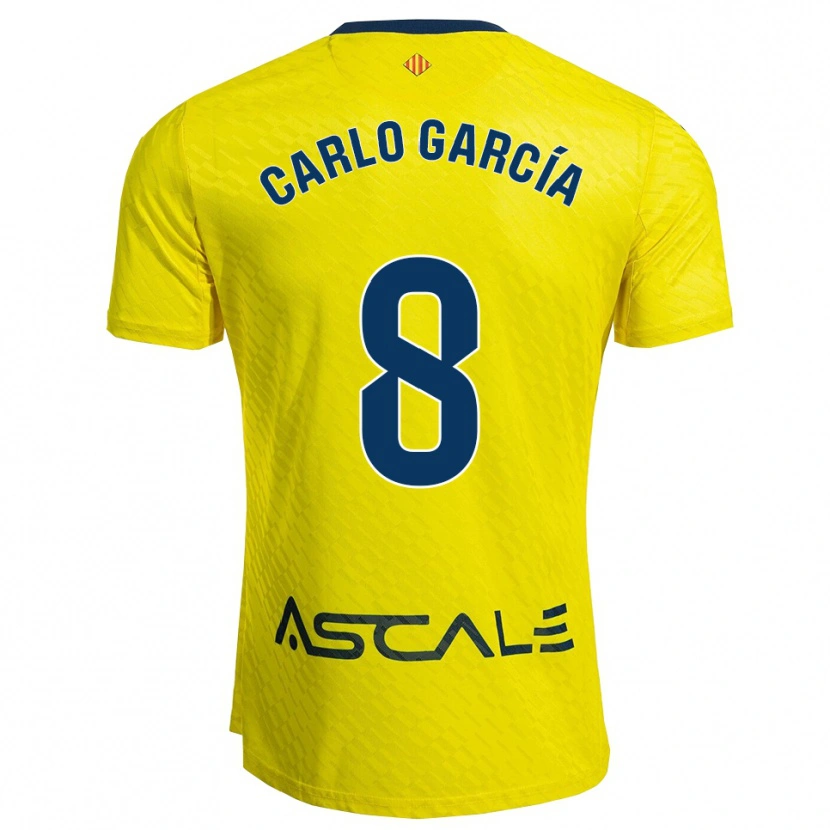 Danxen Mulher Camisola Carlo García #8 Amarelo Marinho Principal 2025/26 Camisa