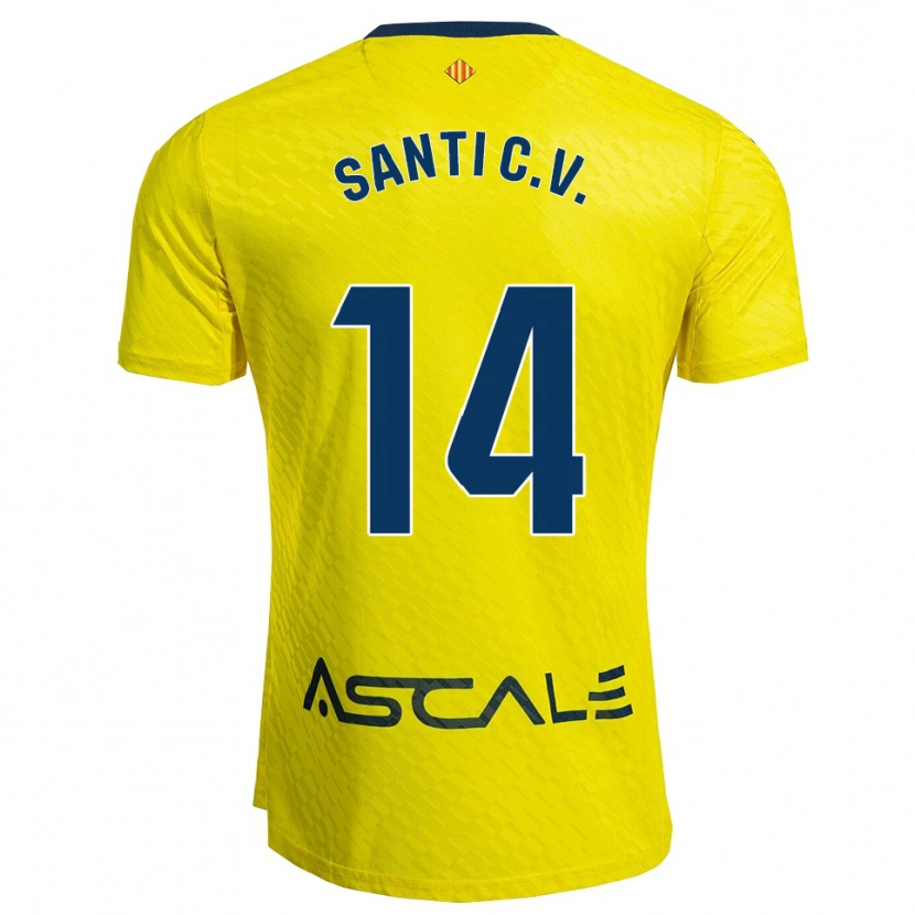 Danxen Mulher Camisola Santi Comesaña #14 Amarelo Marinho Principal 2025/26 Camisa