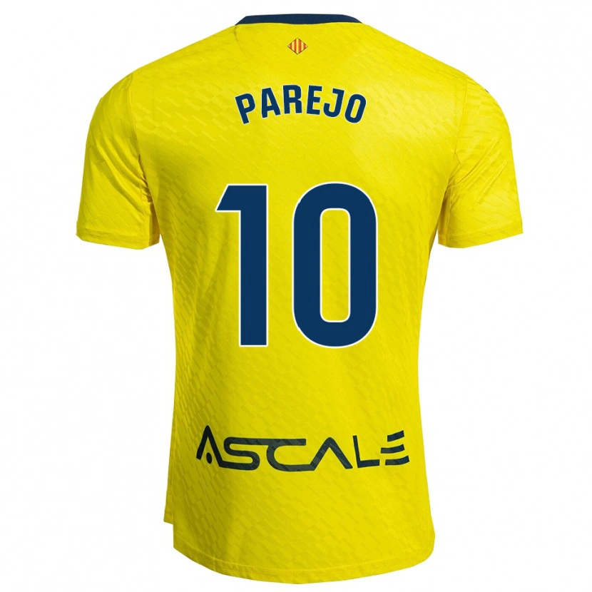 Danxen Mulher Camisola Dani Parejo #10 Amarelo Marinho Principal 2025/26 Camisa
