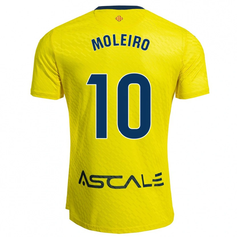 Danxen Mulher Camisola Alberto Moleiro #10 Amarelo Marinho Principal 2025/26 Camisa