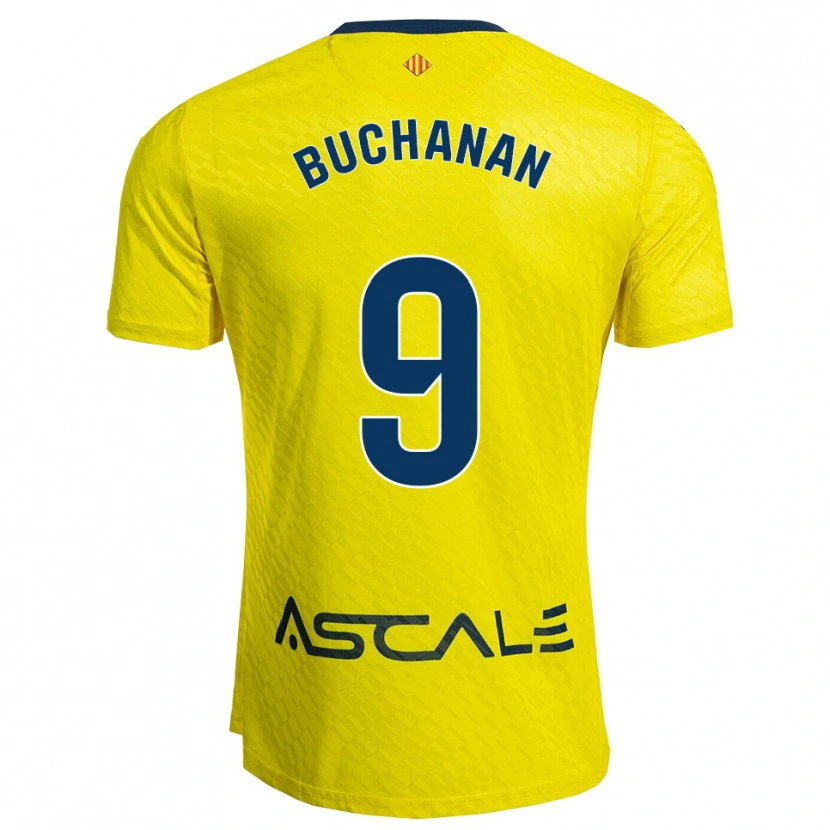 Danxen Mulher Camisola Tajon Buchanan #9 Amarelo Marinho Principal 2025/26 Camisa
