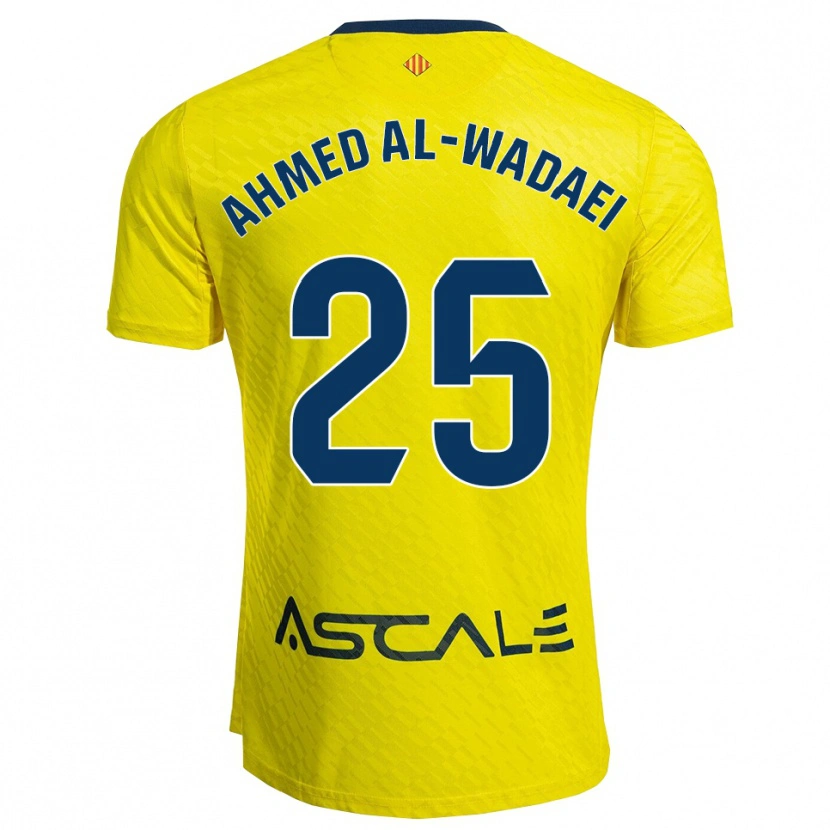 Danxen Mulher Camisola Sayed Ahmed Al-Wadaei #25 Amarelo Marinho Principal 2025/26 Camisa