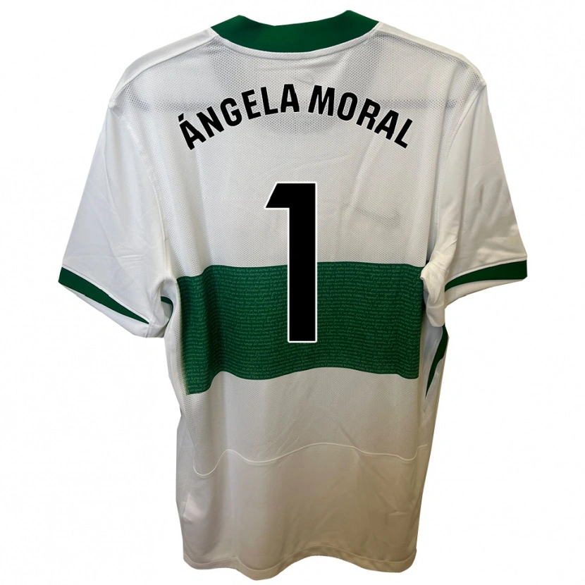 Danxen Mulher Camisola Ángela Moral Ferrer #1 Branco Verde Principal 2025/26 Camisa
