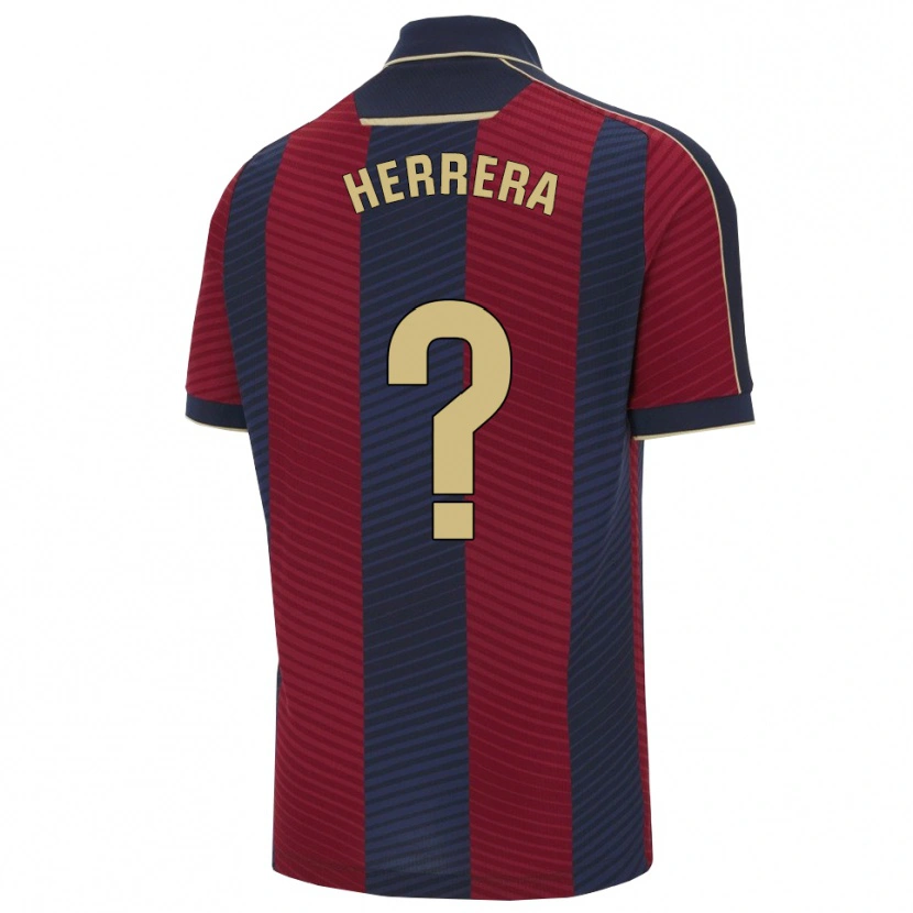 Danxen Mulher Camisola Asier Herrera #0 Vermelho Marinho Principal 2025/26 Camisa