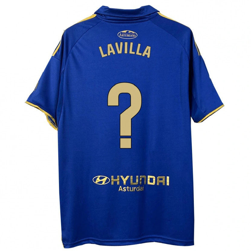 Danxen Mulher Camisola Martín Lavilla #0 Azul Dourado Principal 2025/26 Camisa