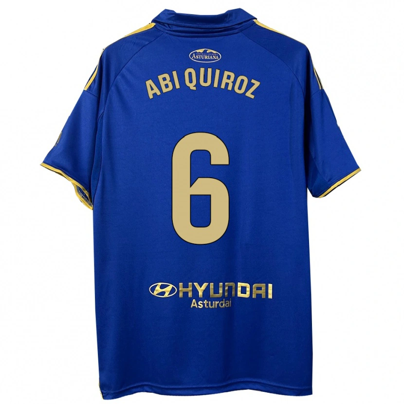 Danxen Mulher Camisola Abi Quiroz #6 Azul Dourado Principal 2025/26 Camisa