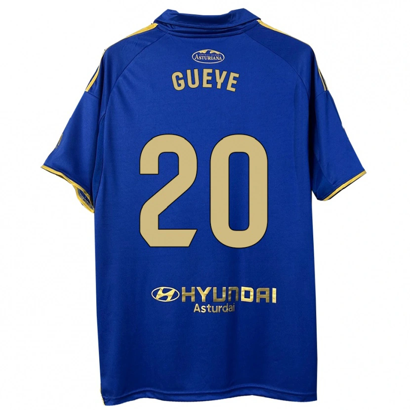 Danxen Mulher Camisola Lamine Gueye #20 Azul Dourado Principal 2025/26 Camisa