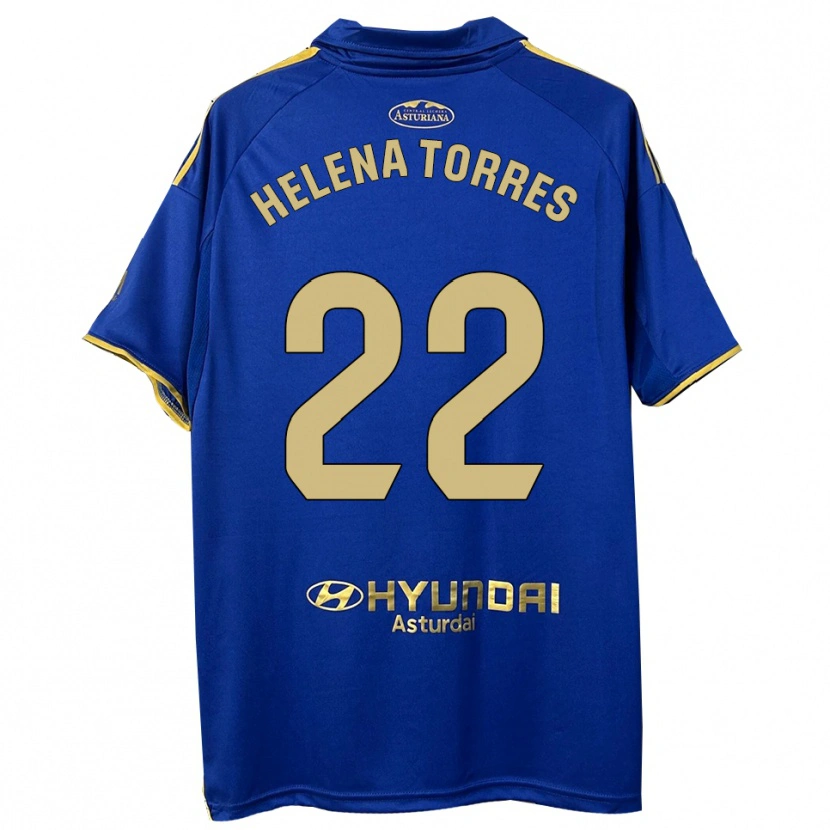 Danxen Mulher Camisola Helena Torres Maiquez #22 Azul Dourado Principal 2025/26 Camisa