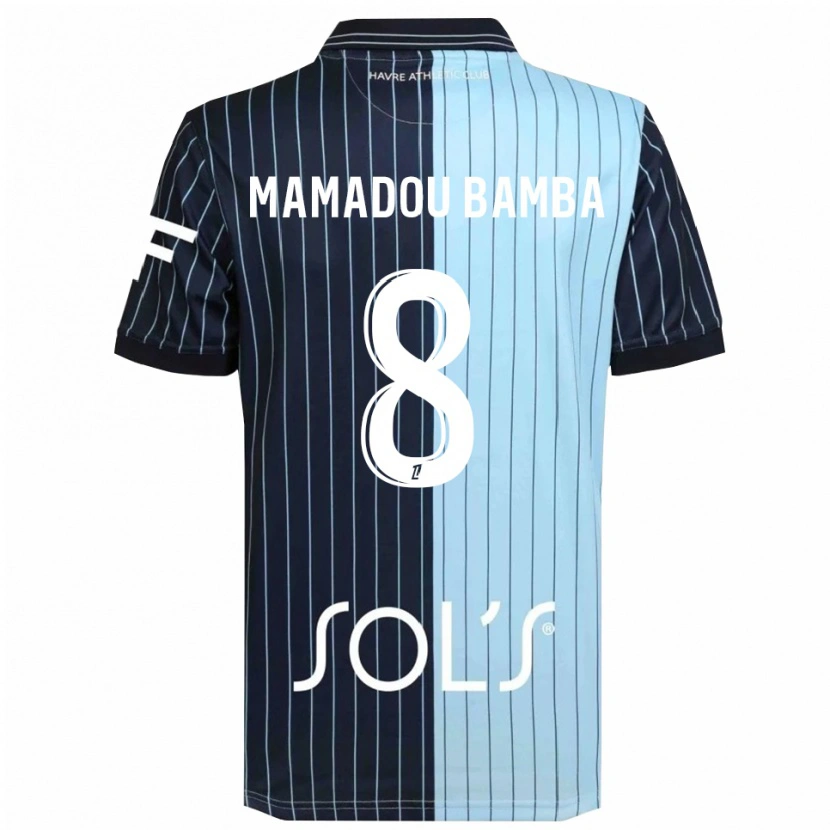 Danxen Mulher Camisola Ben Mamadou Bamba #8 Azul Marinho Azul Celeste Principal 2025/26 Camisa