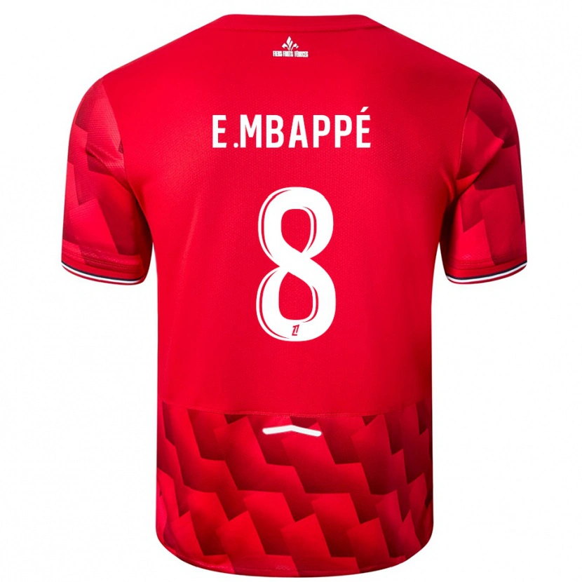Danxen Mulher Camisola Ethan Mbappé #8 Vermelho Branco Principal 2025/26 Camisa