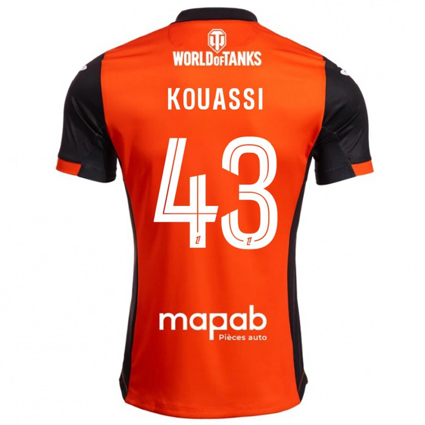 Danxen Mulher Camisola Arsène Kouassi #43 Preto Laranja Principal 2025/26 Camisa