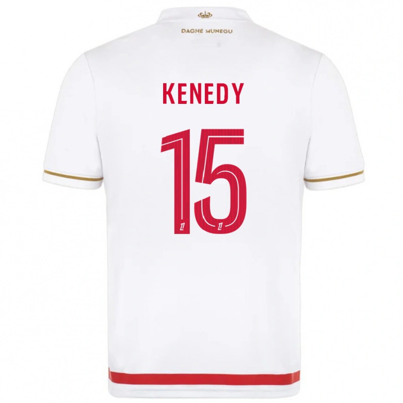 Danxen Mulher Camisola Kenedy #15 Vermelho Branco Principal 2025/26 Camisa