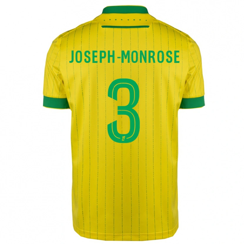 Danxen Mulher Camisola Florian Joseph-Monrose #3 Amarelo Verde Principal 2025/26 Camisa