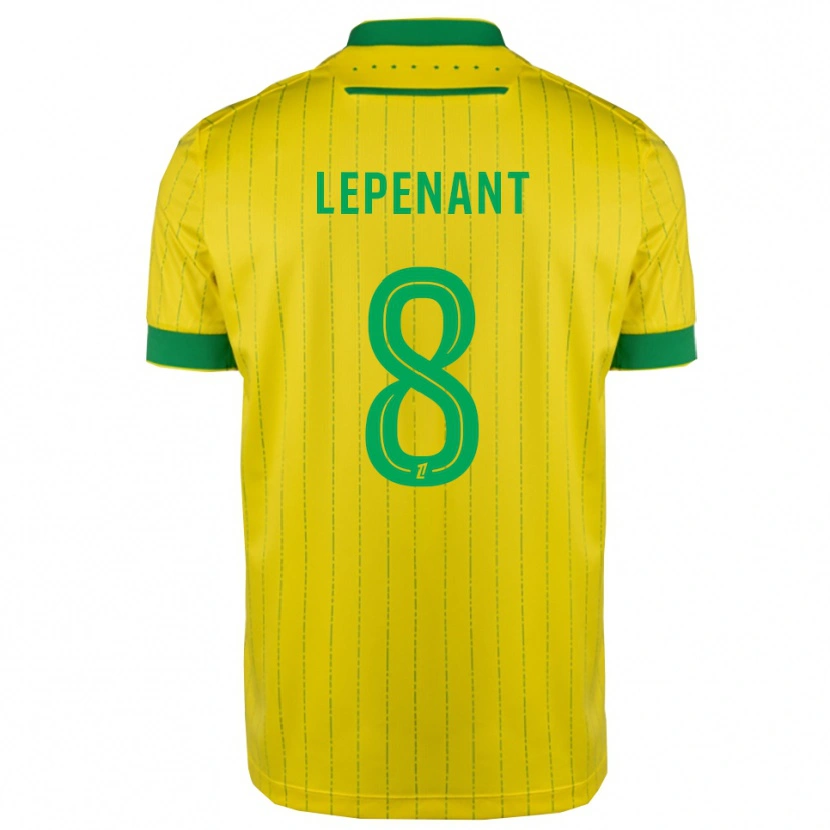Danxen Mulher Camisola Johann Lepenant #8 Amarelo Verde Principal 2025/26 Camisa