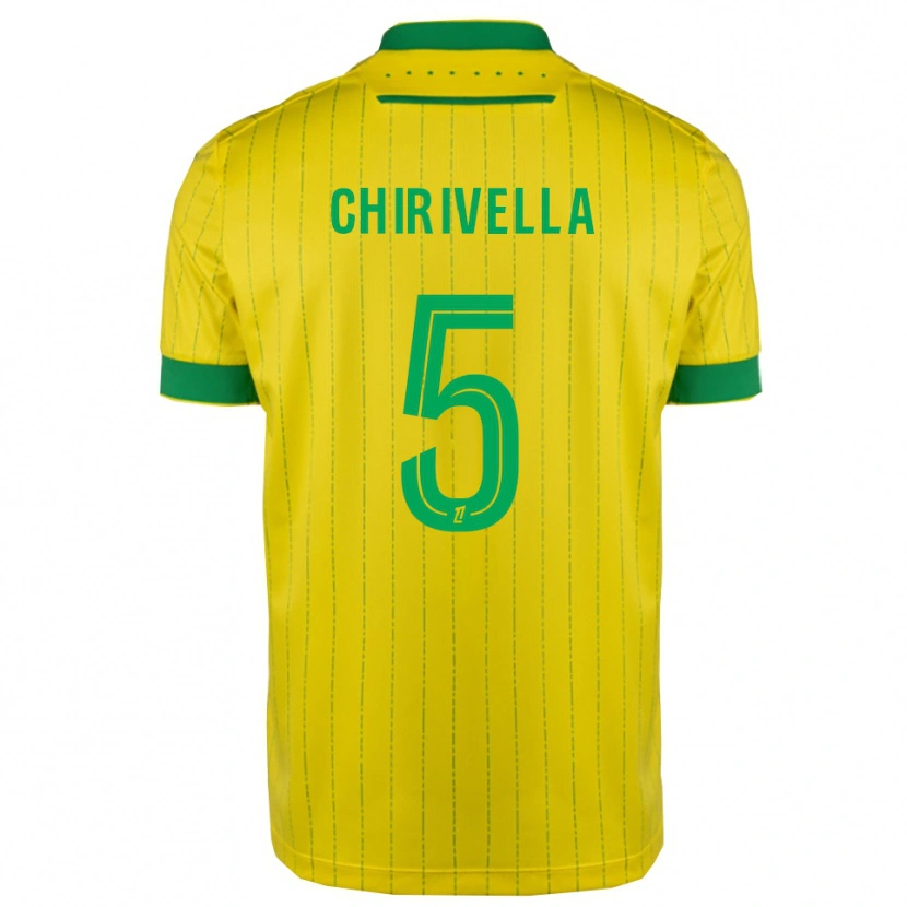 Danxen Mulher Camisola Pedro Chirivella #5 Amarelo Verde Principal 2025/26 Camisa