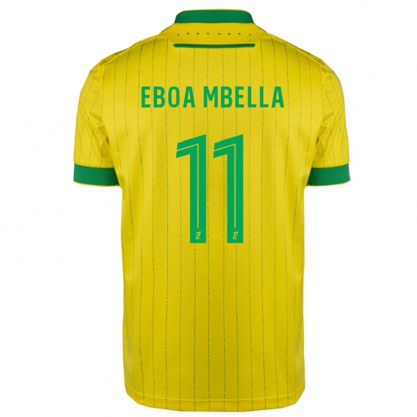 Danxen Mulher Camisola Eden Eboa Mbella #11 Amarelo Verde Principal 2025/26 Camisa