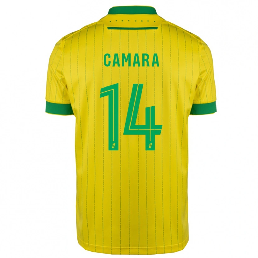 Danxen Mulher Camisola Klaus Camara #14 Amarelo Verde Principal 2025/26 Camisa