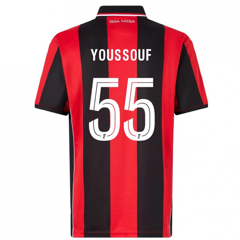 Danxen Mulher Camisola Youssouf Ndayishimiye #55 Vermelho Preto Principal 2025/26 Camisa