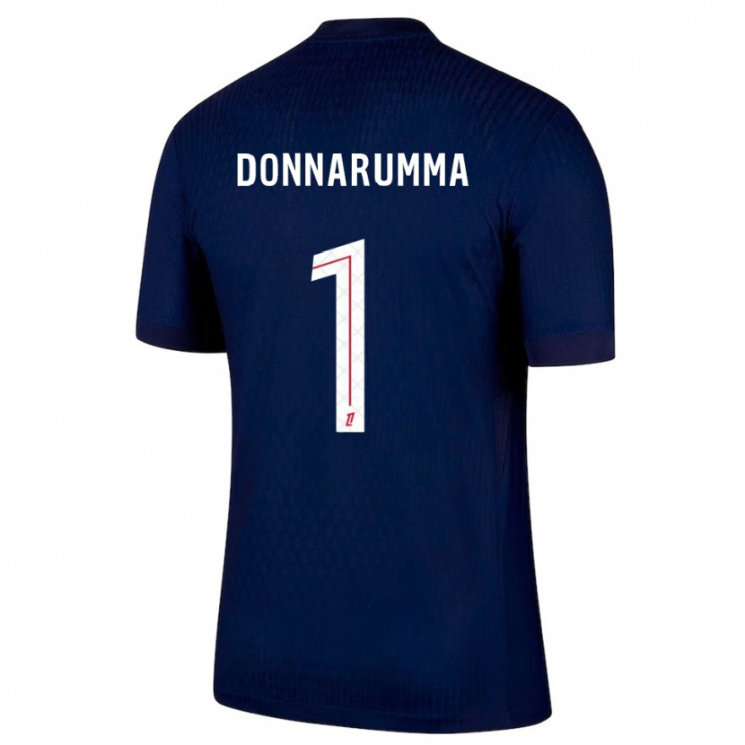 Danxen Mulher Camisola Gianluigi Donnarumma #1 Azul Marinho Vermelho Principal 2025/26 Camisa