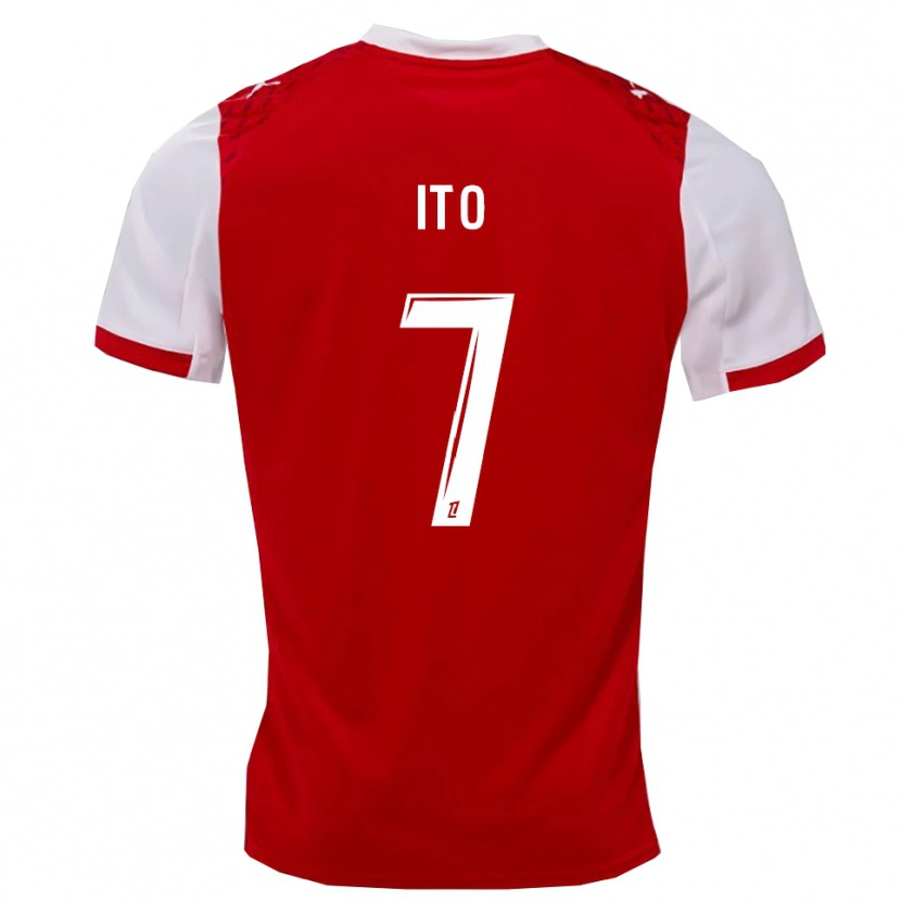 Danxen Mulher Camisola Junya Ito #7 Vermelho Branco Principal 2025/26 Camisa