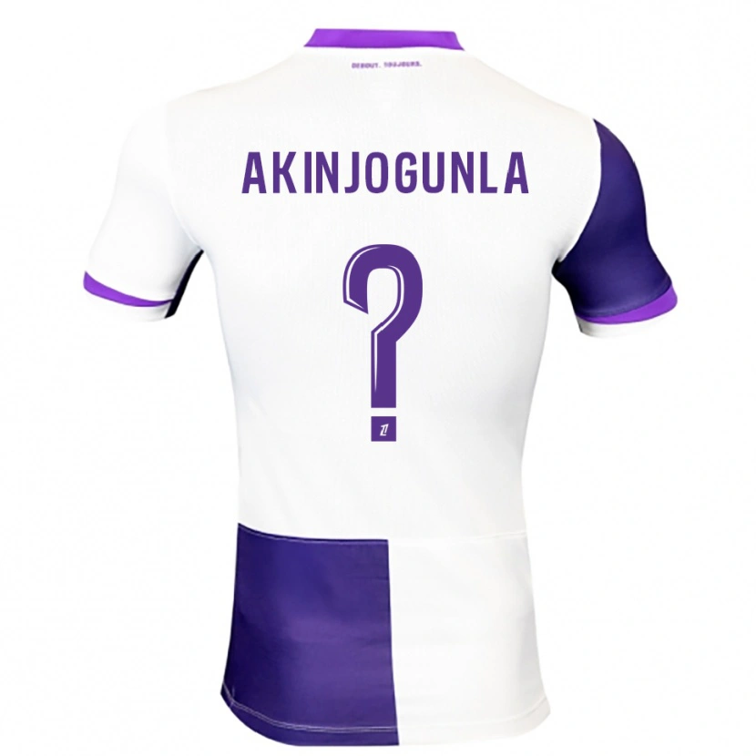 Danxen Mulher Camisola Michaël Akinjogunla #0 Roxo Branco Principal 2025/26 Camisa