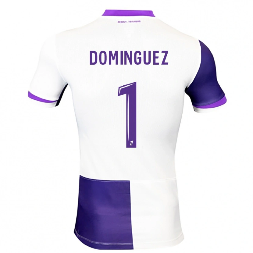 Danxen Mulher Camisola Álex Domínguez #1 Roxo Branco Principal 2025/26 Camisa