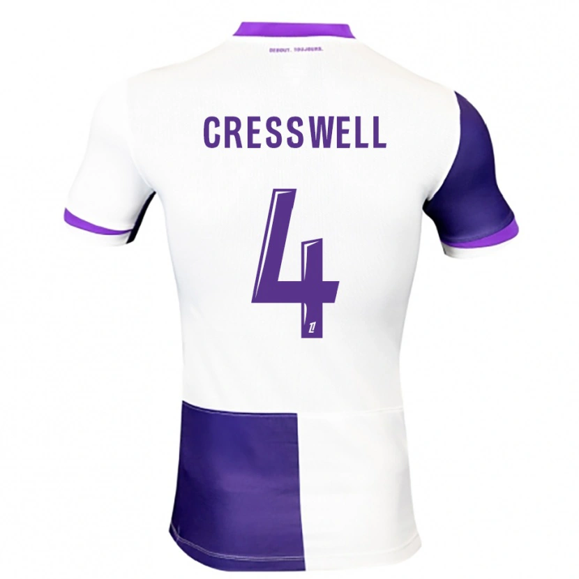 Danxen Mulher Camisola Charlie Cresswell #4 Roxo Branco Principal 2025/26 Camisa