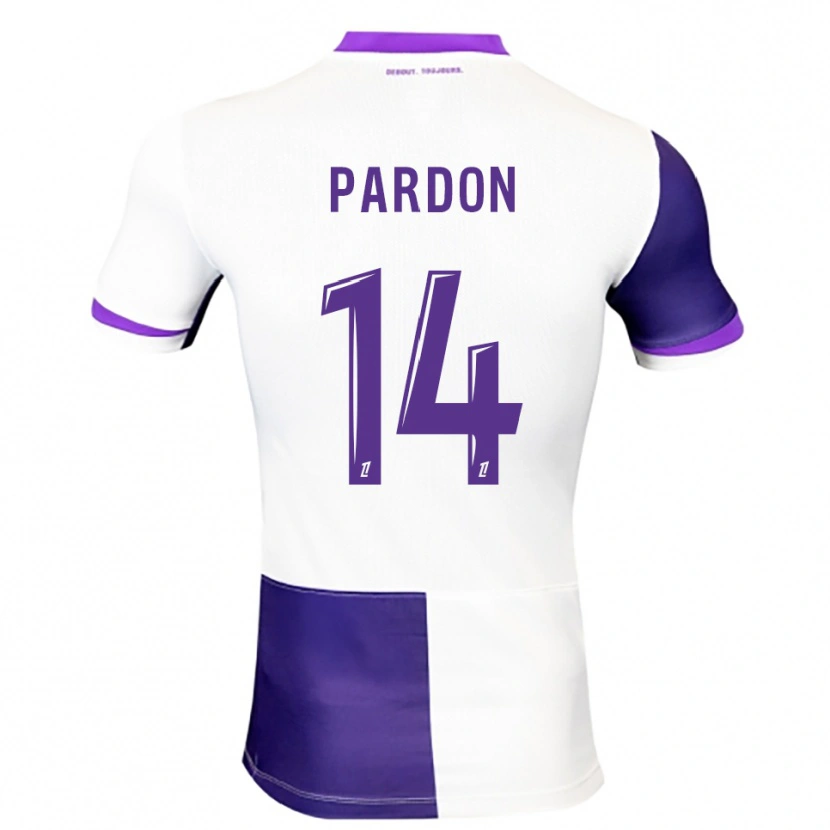 Danxen Mulher Camisola Pauline Pardon #14 Roxo Branco Principal 2025/26 Camisa