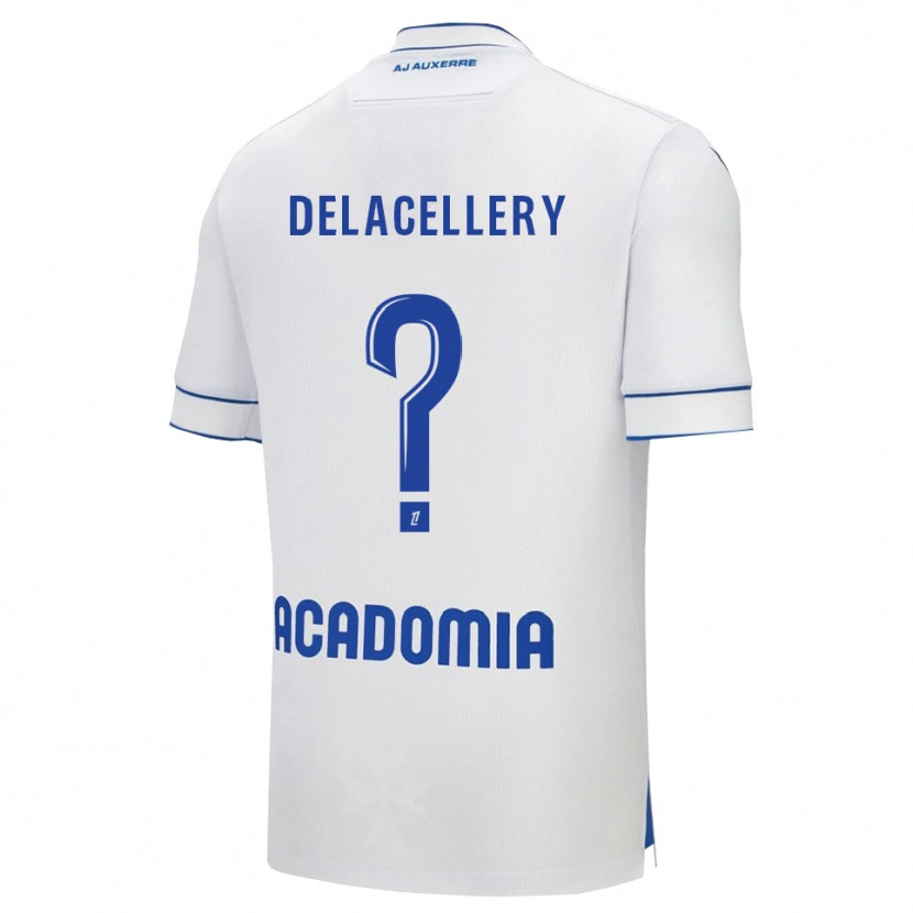Danxen Mulher Camisola Coralie Delacellery #0 Branco Azul Principal 2025/26 Camisa