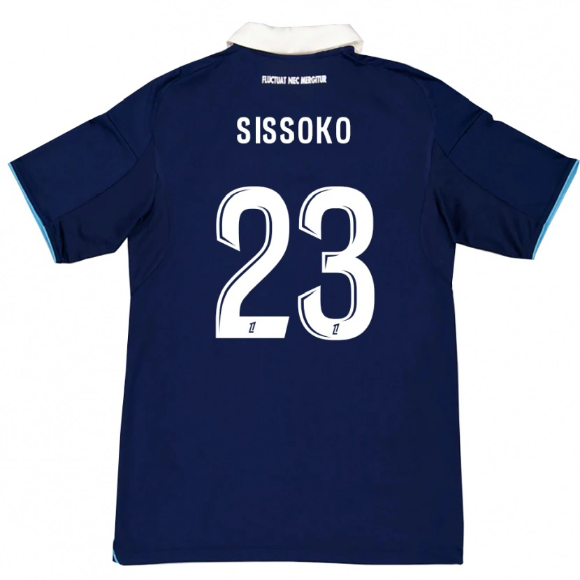 Danxen Mulher Camisola Teninsoun Sissoko #23 Azul Escuro Branco Principal 2025/26 Camisa