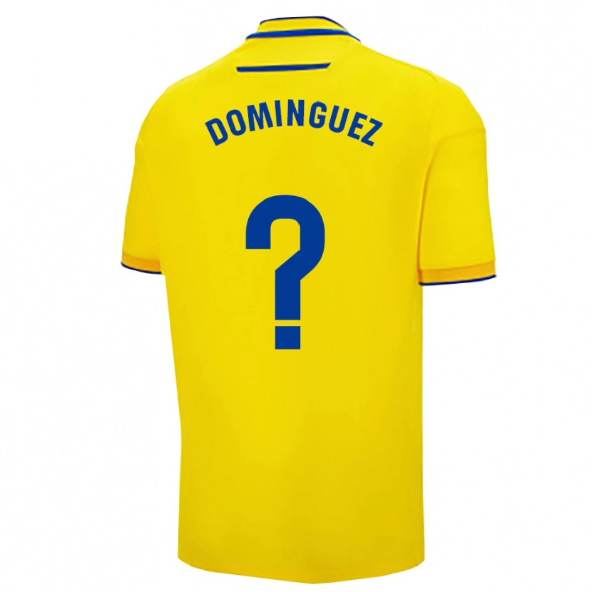 Danxen Mulher Camisola Rubén Domínguez #0 Amarelo Marinho Principal 2025/26 Camisa