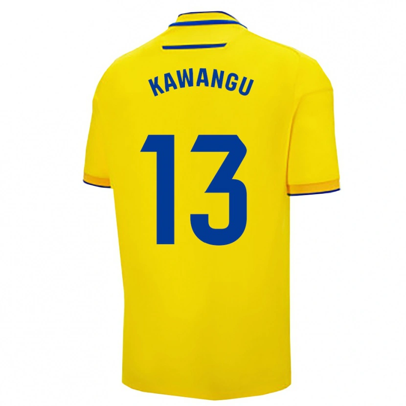 Danxen Mulher Camisola Mbemba Kawangu #13 Amarelo Marinho Principal 2025/26 Camisa