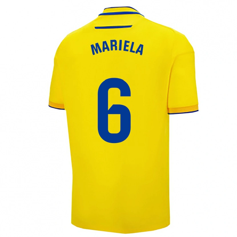 Danxen Mulher Camisola Mariela Sánchez Sánchez #6 Amarelo Marinho Principal 2025/26 Camisa