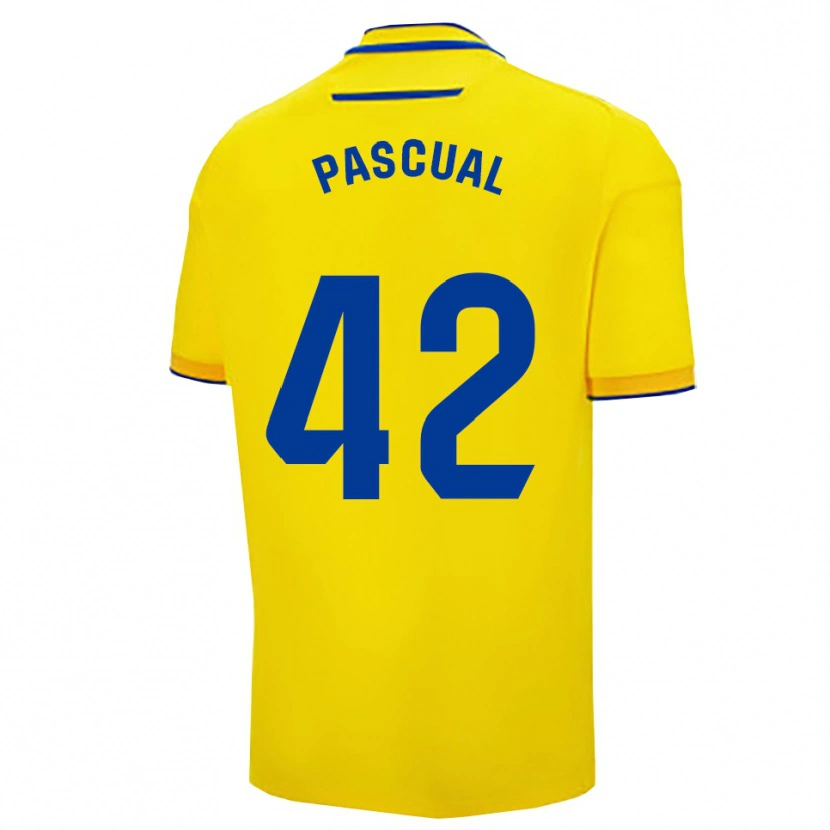 Danxen Mulher Camisola García Pascual #42 Amarelo Marinho Principal 2025/26 Camisa