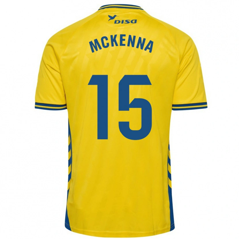 Danxen Mulher Camisola Scott Mckenna #15 Amarelo Azul Principal 2025/26 Camisa