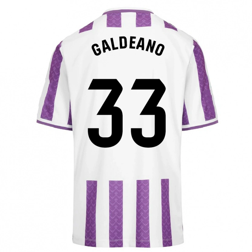 Danxen Mulher Camisola Alejandro Galdeano #33 Roxo Branco Principal 2025/26 Camisa