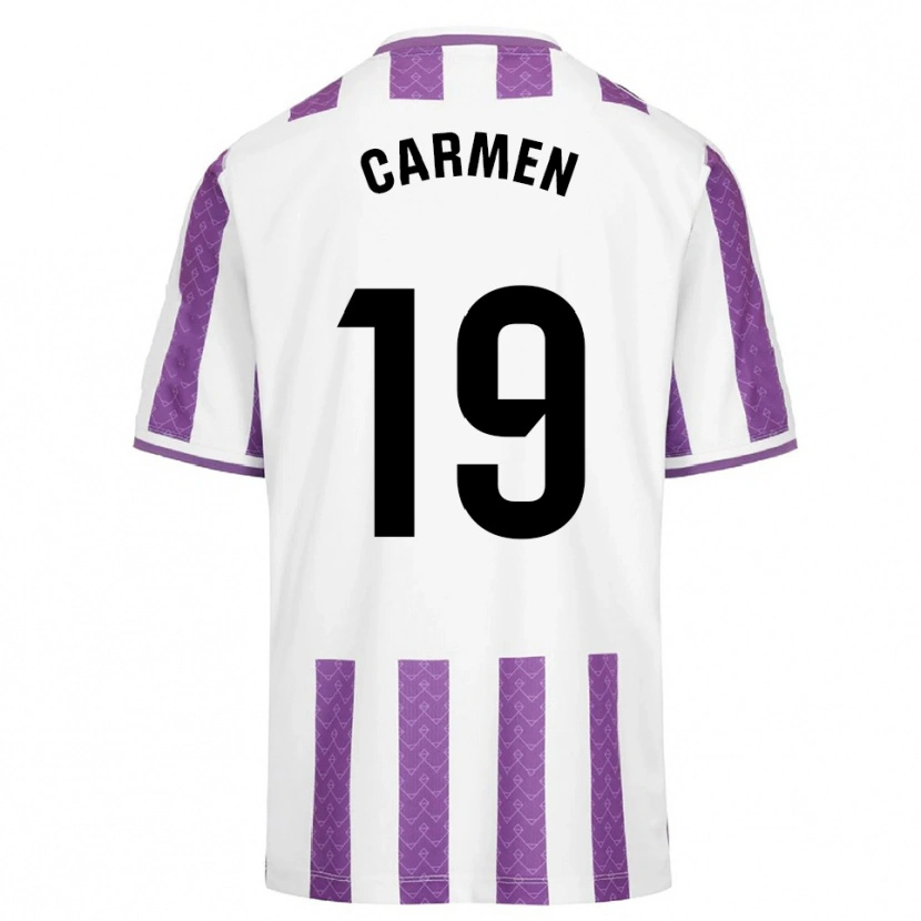 Danxen Mulher Camisola Carmen García Morquecho #19 Roxo Branco Principal 2025/26 Camisa