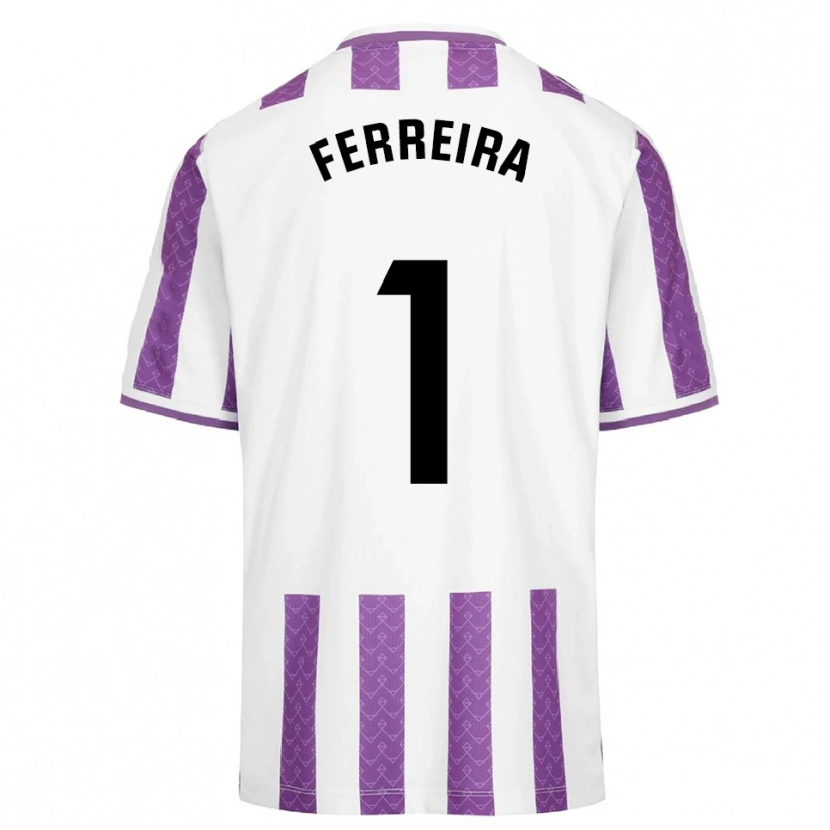 Danxen Mulher Camisola Andre Ferreira #1 Roxo Branco Principal 2025/26 Camisa